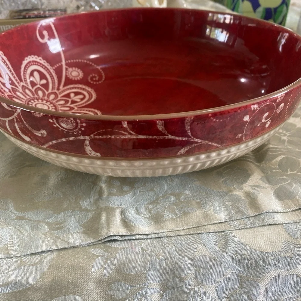 Pier 1 Imports Serving Bowl, Maribeth collection‎ 12” Pasta Fruit Salad Bowl
